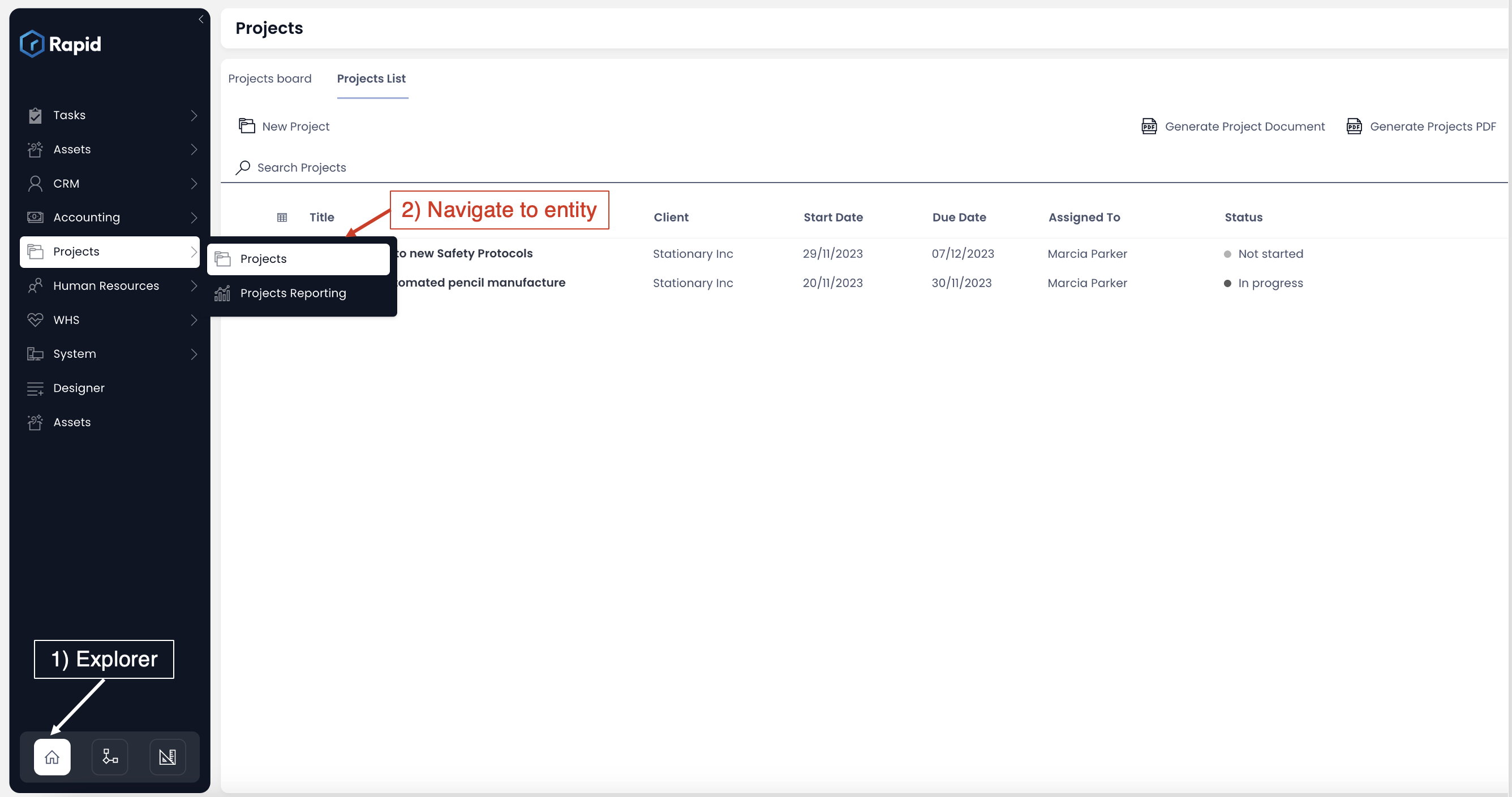 Image showing selection of a table from Explorer Sidebar